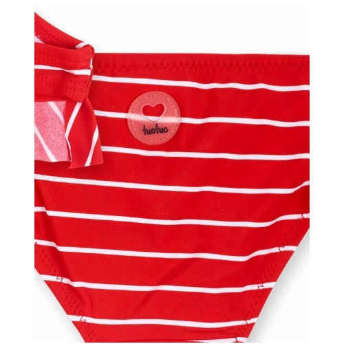 Girl's Red Shaka Bikini Set & RRCO Nylon Hat in Coal Bundle main image 0